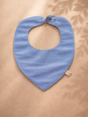 Babero Reversible Celeste - Azul