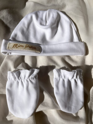 Mitones y Gorros Recién nacido Blanco Invierno