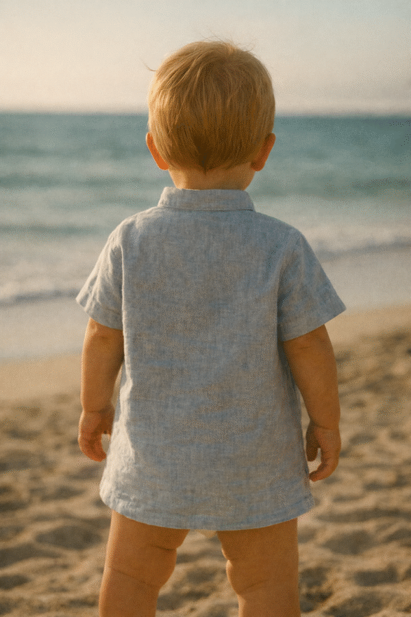 ChatGPT Image 17 de dic. de 2025 09_29_37 Camisa Lino Verde Manga Corta