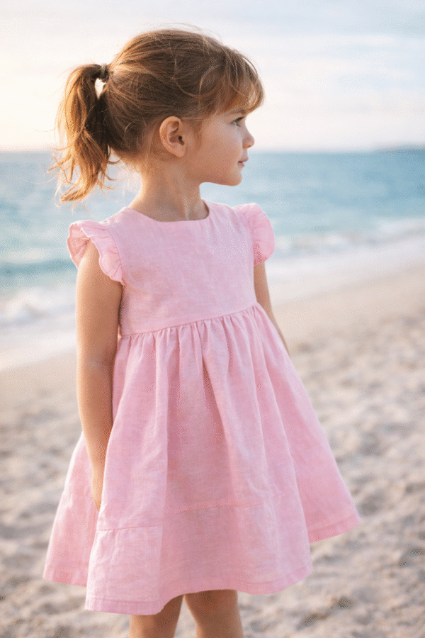 Vestido Milán Lino Rosado