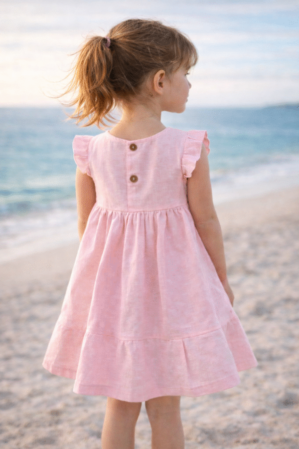 Vestido Milán Lino Rosado