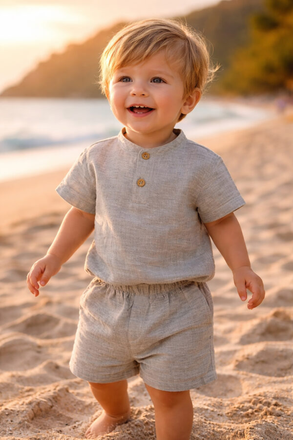 conjunto lino verde frente Conjunto lino Roma Verde