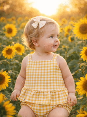 Conjunto Cuadrillé Madrid Amarillo