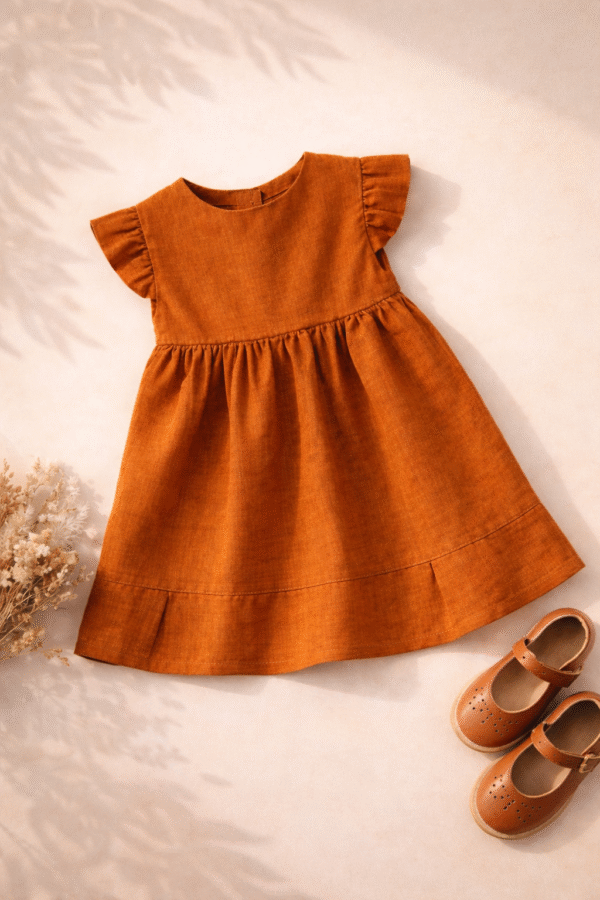 Vestido Milán Lino Terracota