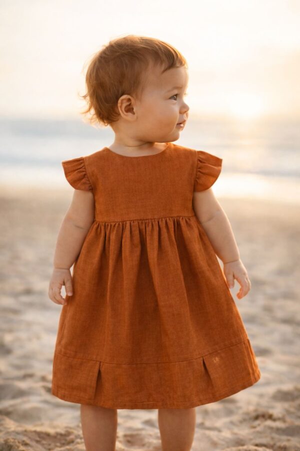 Vestido Milán Lino Terracota