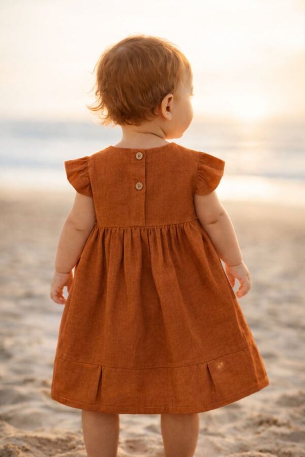 Vestido Milán Lino Terracota