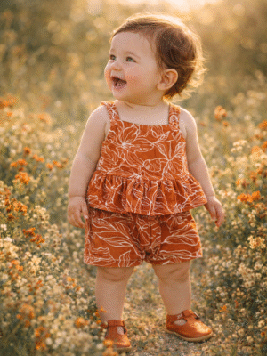 Conjunto Lino Madrid Terracota