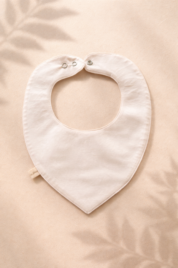 babero blanco 1 Babero Reversible Rosado - Blanco