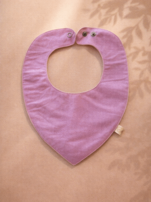 Babero Reversible Rosado - Blanco