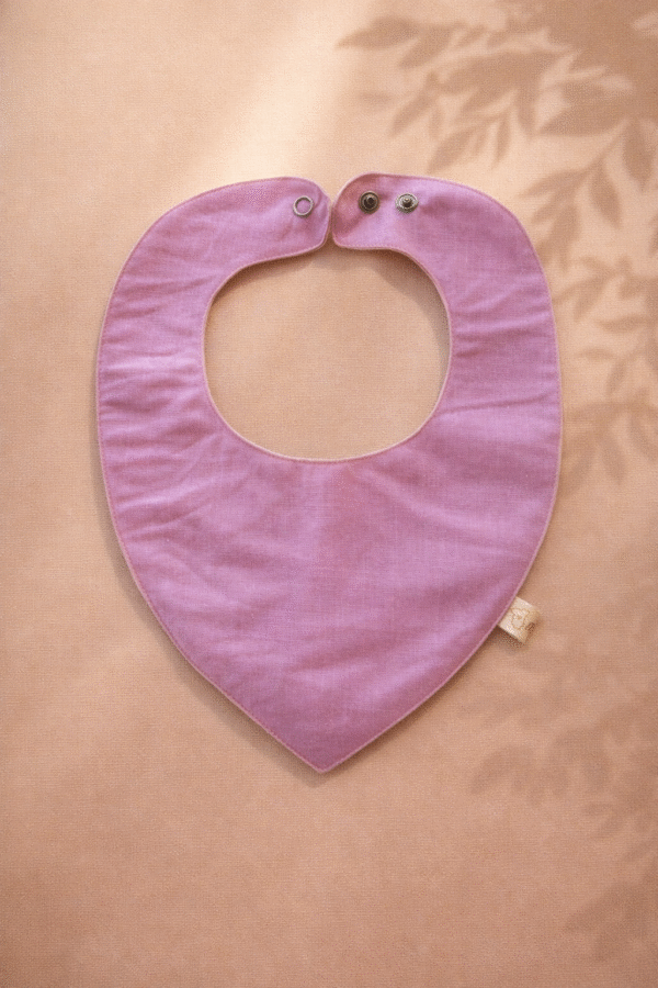 babero rosado 1 Babero Reversible Rosado - Blanco