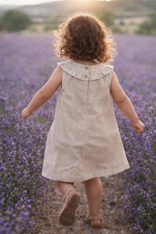 vestido espalda lino liso ok Vestido Lino Liso Beige