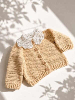 Sweater con Cuello tejido a mano